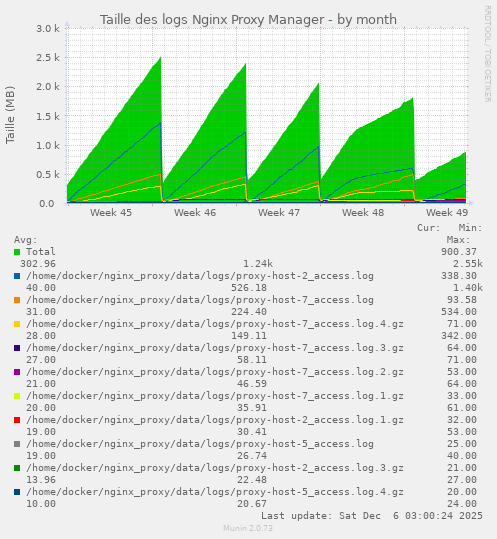 Taille des logs Nginx Proxy Manager