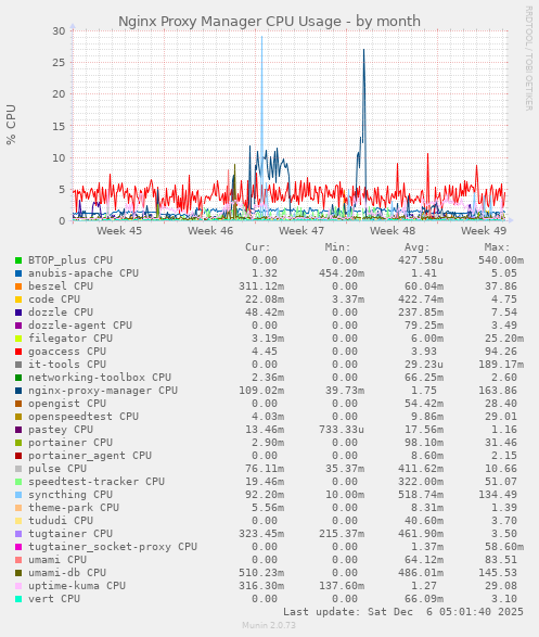 Nginx Proxy Manager CPU Usage